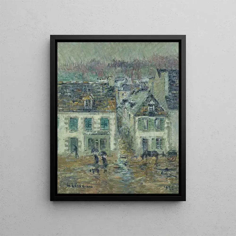 Gemälde La pluie à Pont - Aven - Gustave Loiseau | Kunstdruck