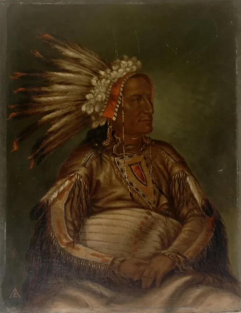 Gemälde Plume rouge d'Omataahluta - Antonio Zeno Shindler | Kunstdruck