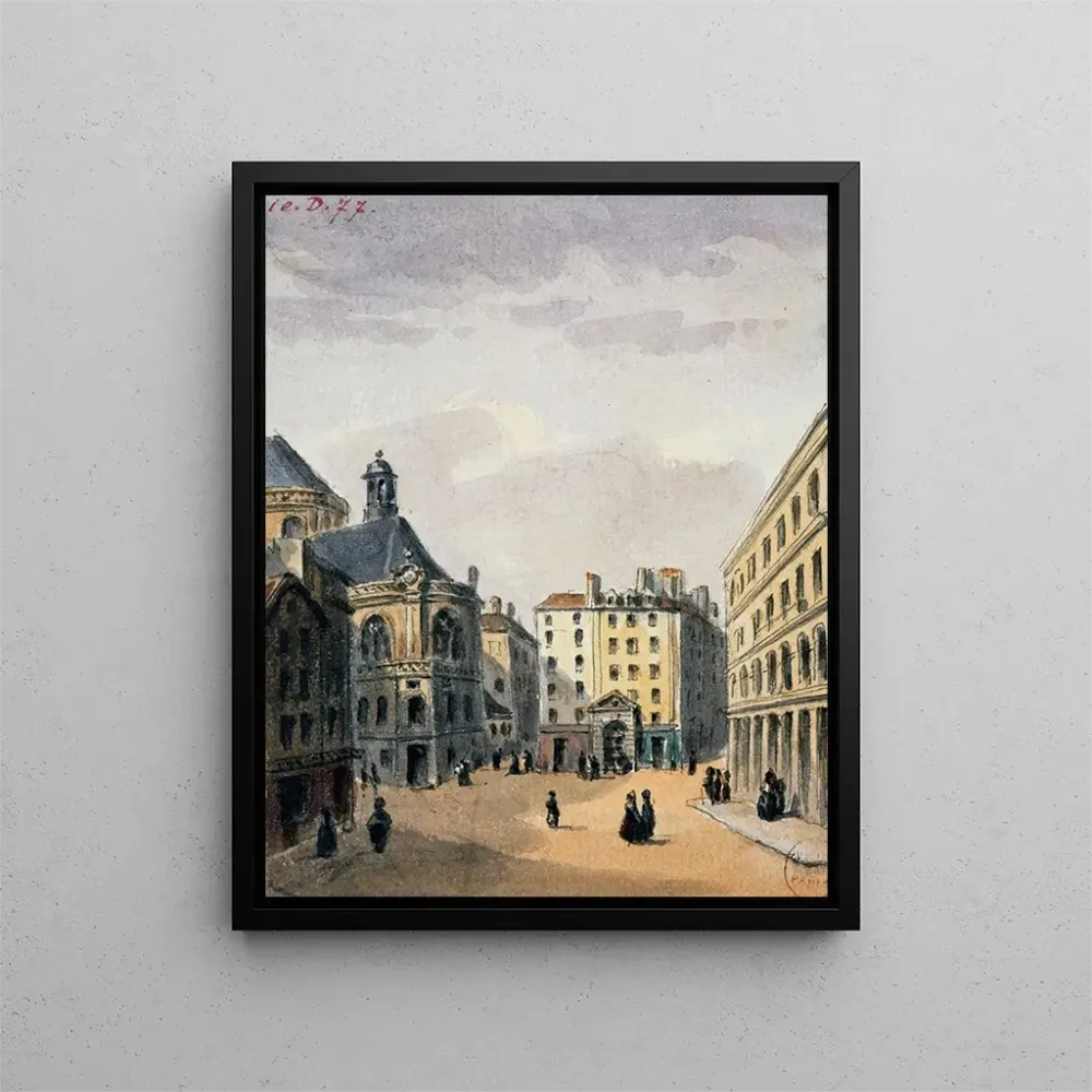 Gemälde Pointe Saint-Eustache und der Brunnen - Auguste Sébastien Bénard | Kunstdruck