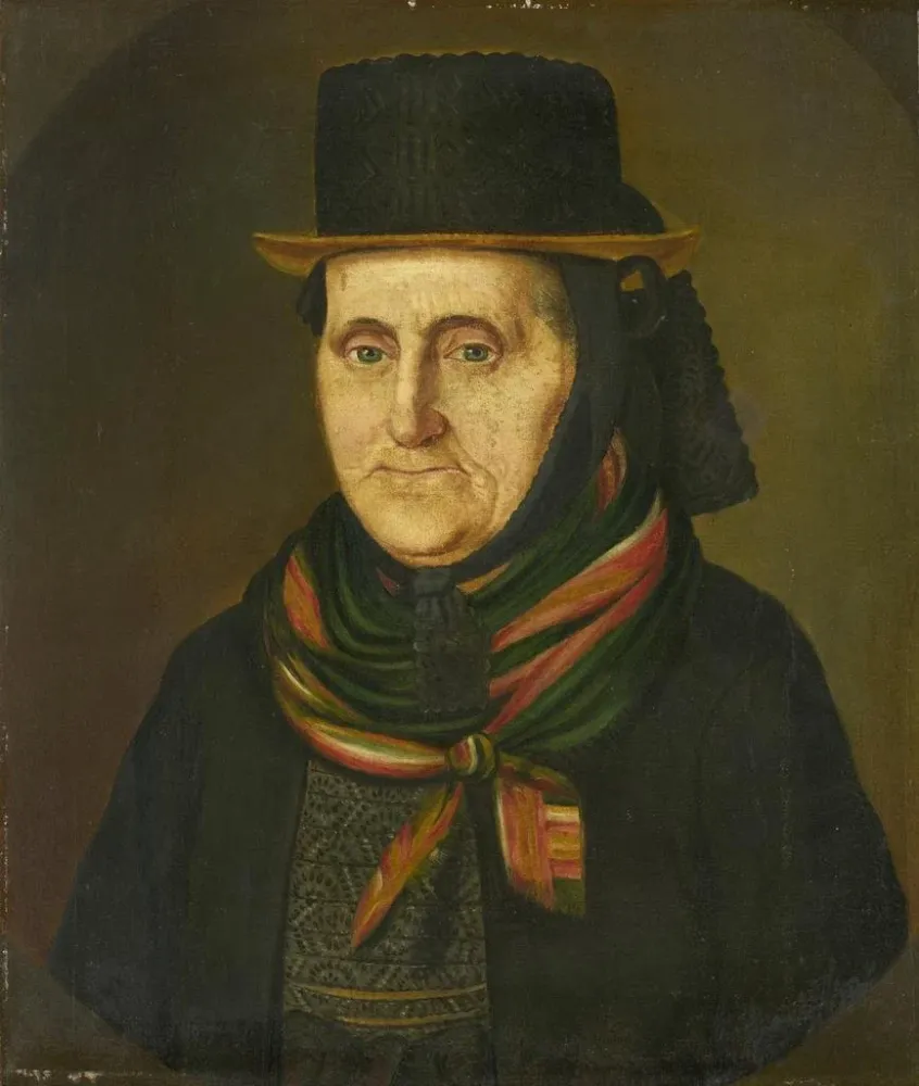 Gemälde Portrait Agatha Duffner née Dorer 1766-1842 - Adolf Duffner | Kunstdruck