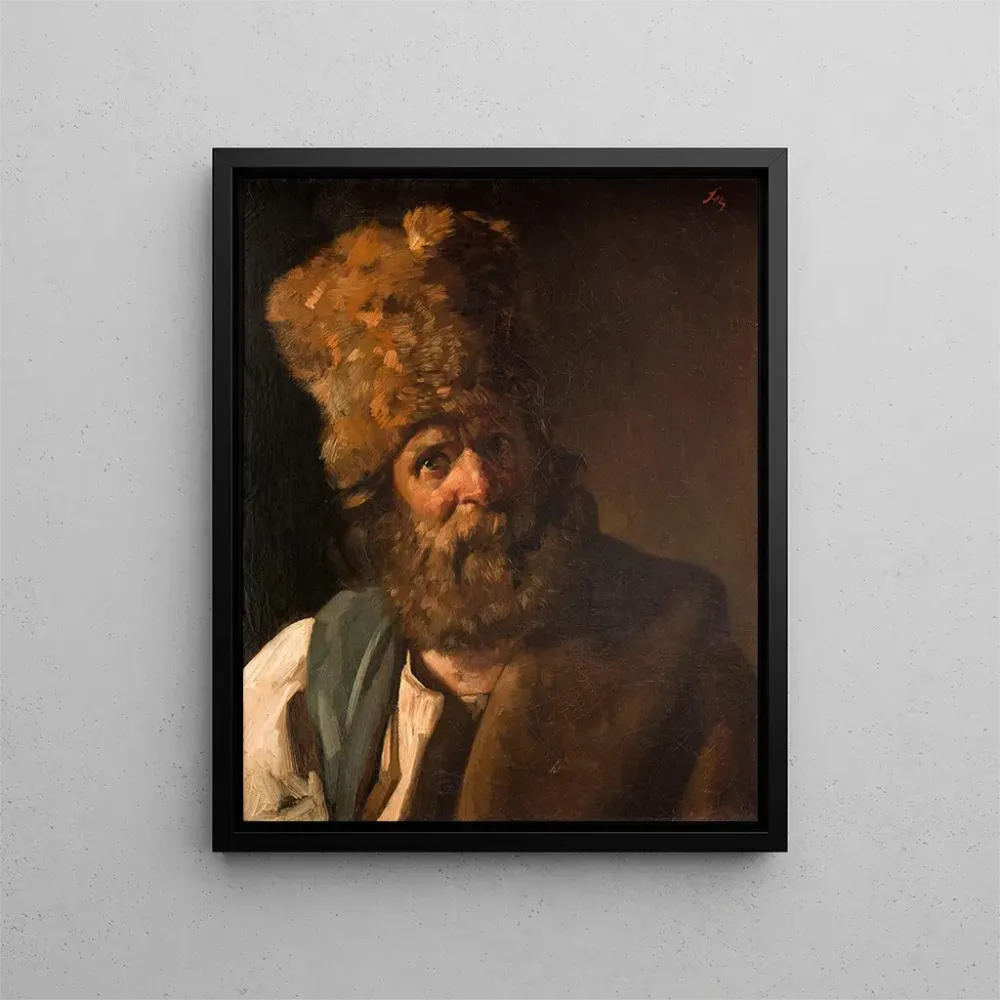 Gemälde Portrait de Charles Jacques à son retour du service militaire - Philippe - Auguste Jeanron | Kunstdruck