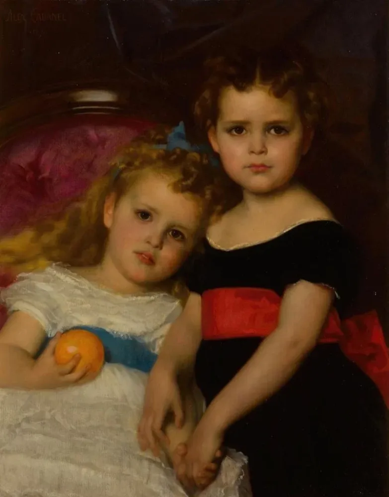 Gemälde Portrait der beiden Schwestern - Alexandre Cabanel | Kunstdruck
