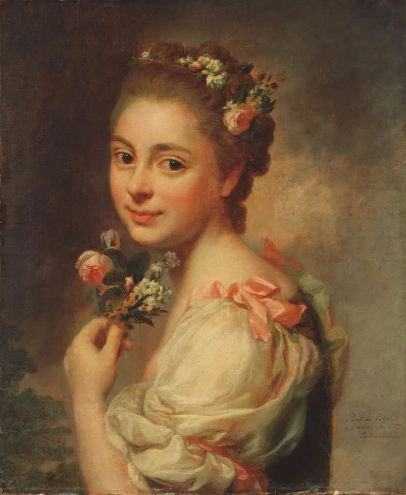 Gemälde Portrait der Ehefrau des Künstlers Marie Suzanne geb. Giroust - Alexander Roslin | Kunstdruck