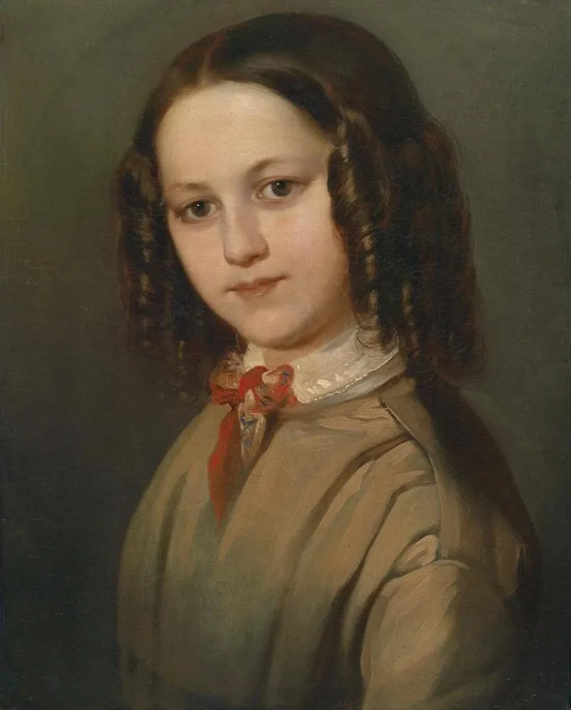 Gemälde Portrait der Kindheit von Mélanie Deinhardstein - Anton Romako | Kunstdruck