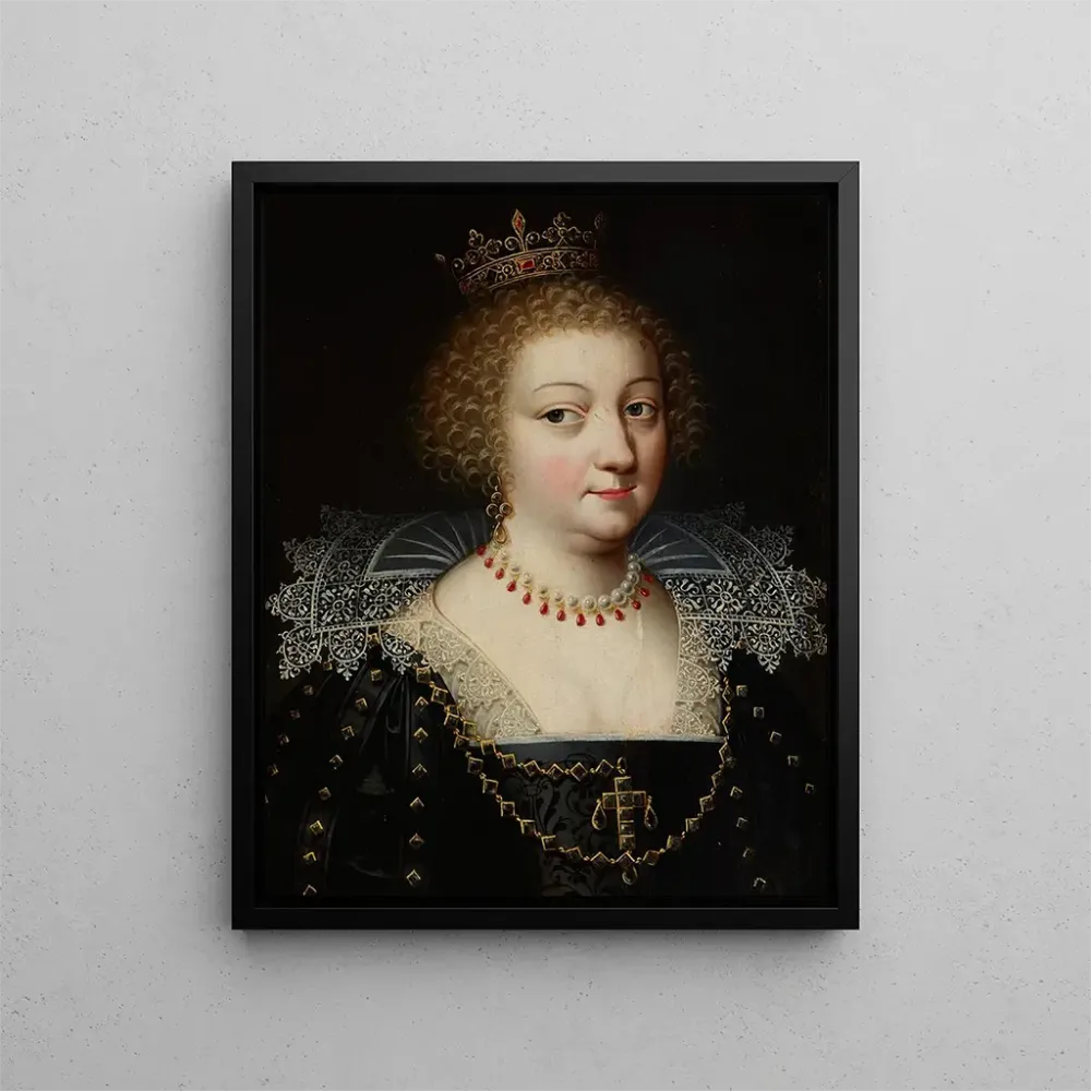Gemälde Portrait der Königin Anne von Österreich 1601-1666 - Anonym | Kunstdruck
