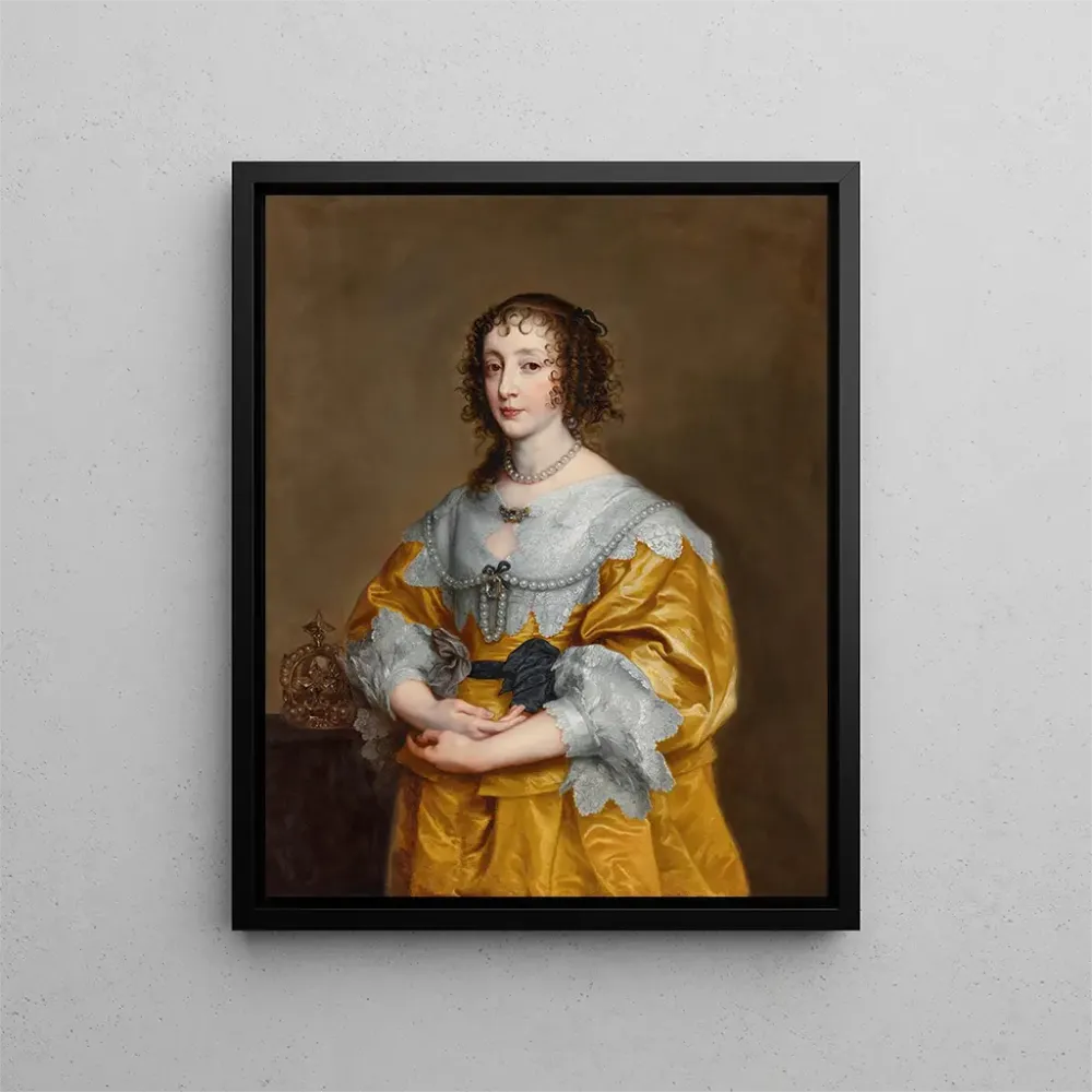 Gemälde Portrait der Königin Henriette Marie - Antoine van Dyck | Kunstdruck