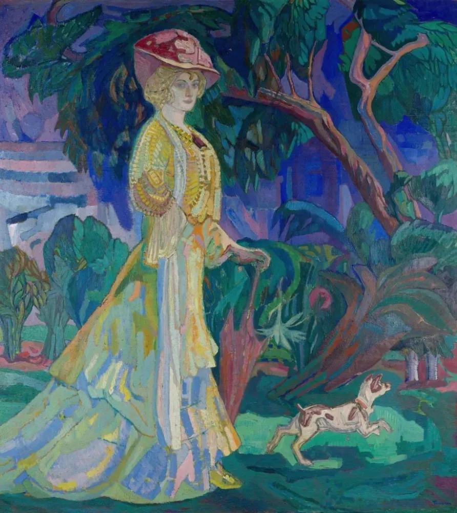 Gemälde Portrait der Künstlerin - Axel Törneman | Kunstdruck