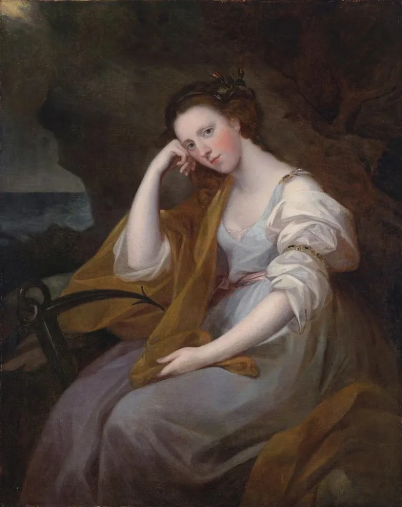 Gemälde Portrait der Lady Louisa Leveson Gower als Göttin Spes der Hoffnung - Angelica Kauffman | Kunstdruck