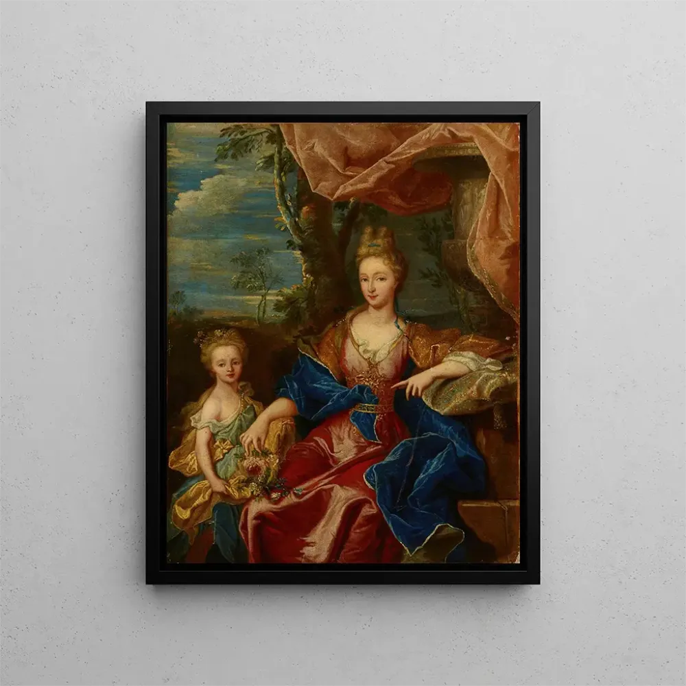 Gemälde Portrait der Markgräfin Catherine de Besenval geborene Bielinska - Nach Hyacinthe Rigaud | Kunstdruck