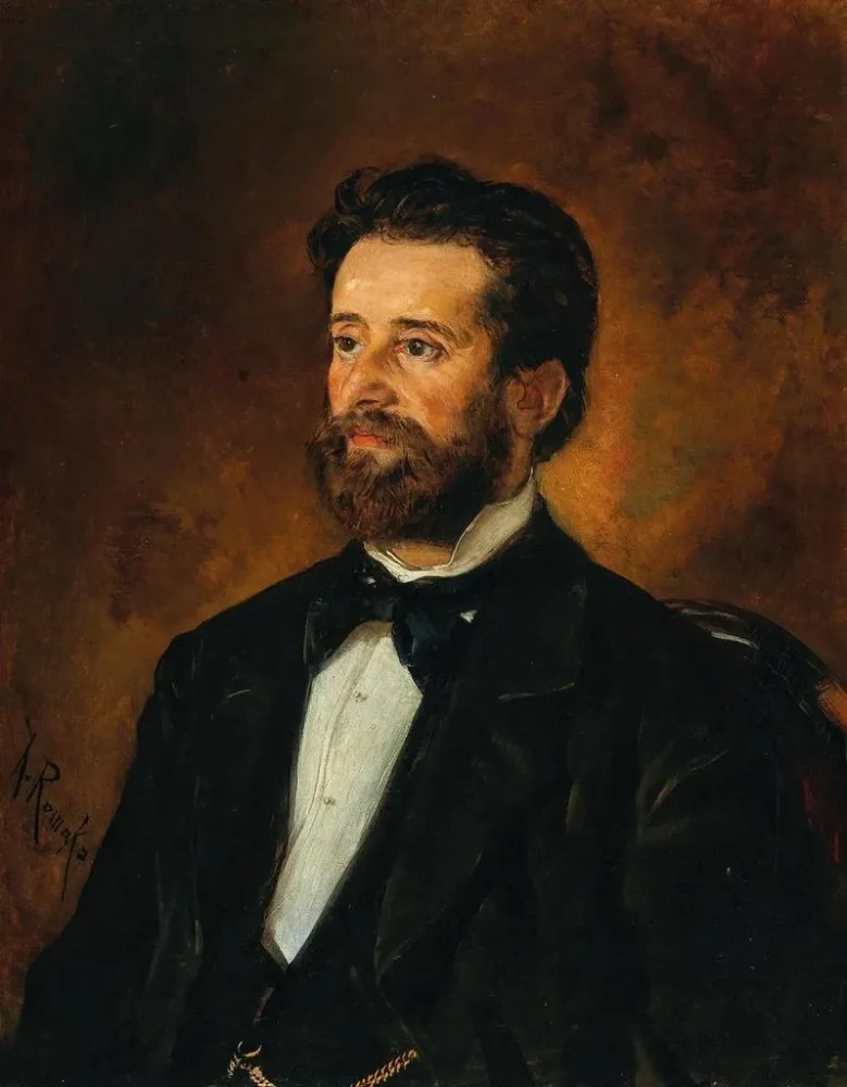 Gemälde Portrait des Architekten Johann De Colle - Anton Romako | Kunstdruck