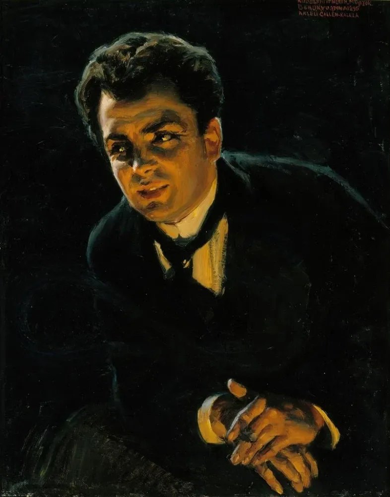 Gemälde Portrait des deutschen Schauspielers Rudolf Rittner - Akseli Gallen-Kallela | Kunstdruck