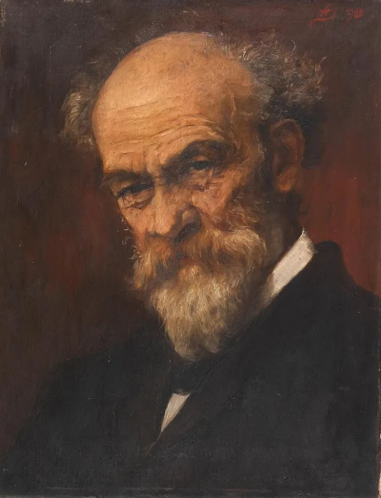 Gemälde Portrait des Malers Jakob Grünenwald 1821-1896 - Antonie Boubong | Kunstdruck