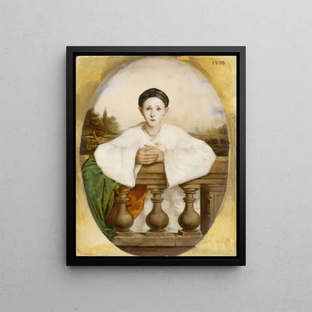 Gemälde Portrait des Mime Jean-Baptiste Deburau alias Baptiste 1796-1846 - Arsène Trouvé | Kunstdruck