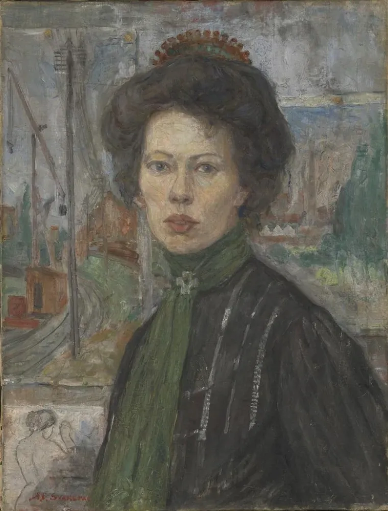 Gemälde Portrait des schwedischen Künstlers Tora Holmström - Anders Castus Svarstad | Kunstdruck