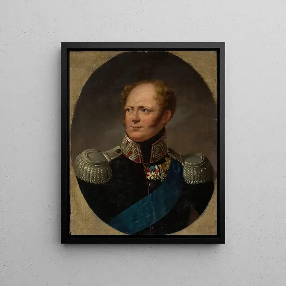 Gemälde Portrait des Zaren Alexander I. - Aleksander Ludwik Molinari | Kunstdruck