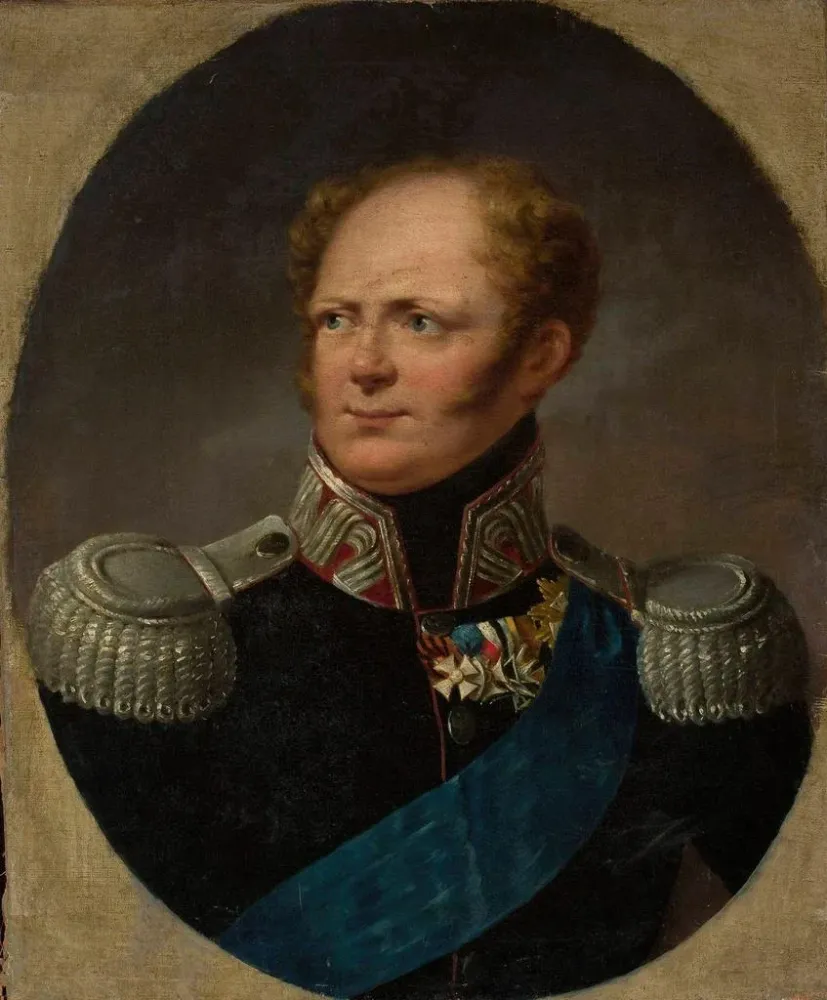 Gemälde Portrait des Zaren Alexander I. - Aleksander Ludwik Molinari | Kunstdruck