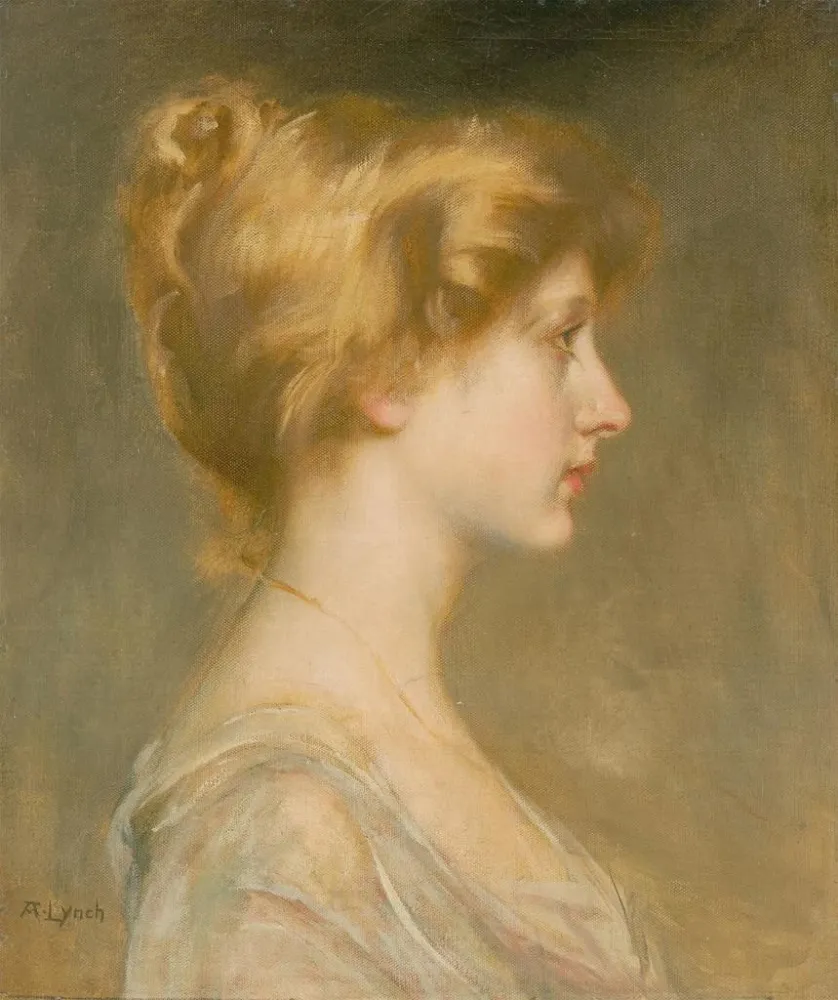 Gemälde Portrait einer blonden Frau - Albert Lynch | Kunstdruck