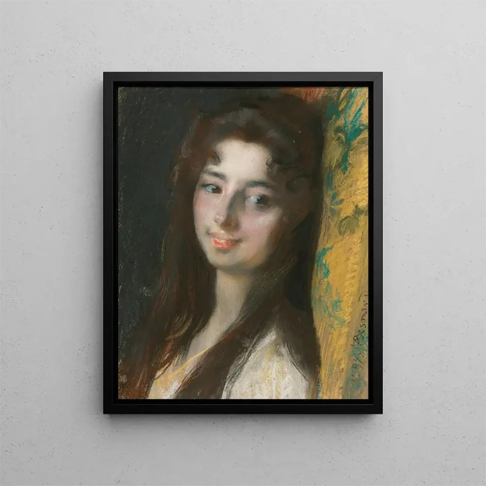 Gemälde Portrait einer Dame - Albert Besnard | Kunstdruck