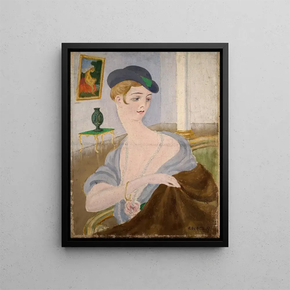 Gemälde Portrait einer Dame - Aleksander Uurits