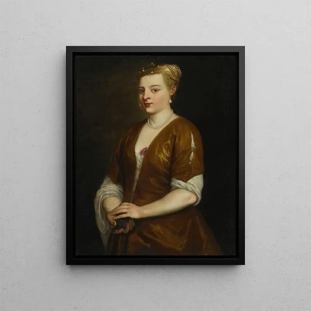Gemälde Portrait einer Dame - Alessandro Varotari | Kunstdruck
