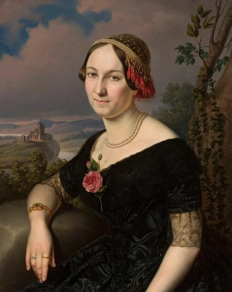 Gemälde Portrait einer Dame - Antoni Murzynowski | Kunstdruck
