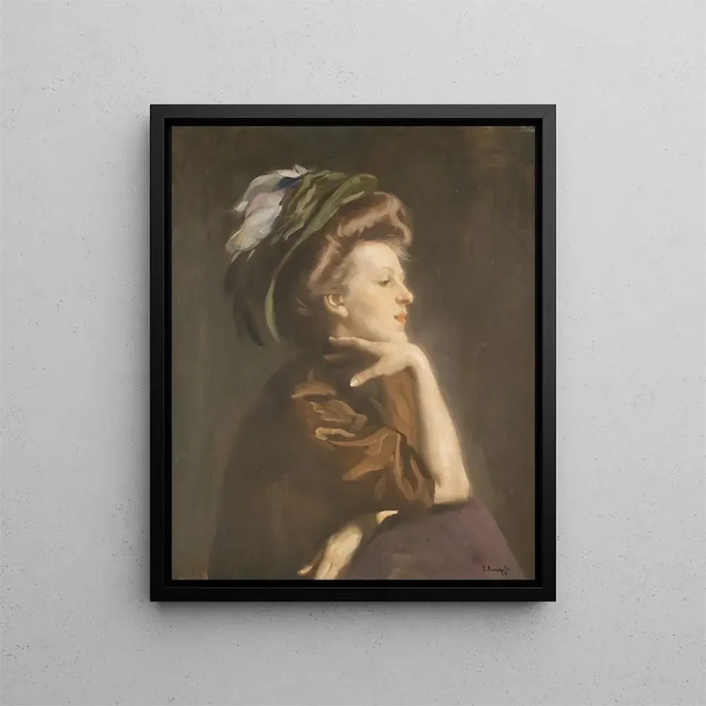 Gemälde Portrait einer Dame - Arthur Kampf | Kunstdruck