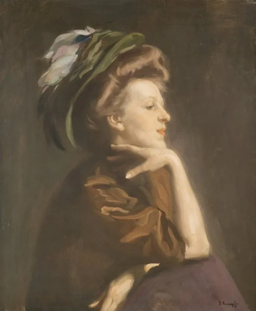 Gemälde Portrait einer Dame - Arthur Kampf | Kunstdruck