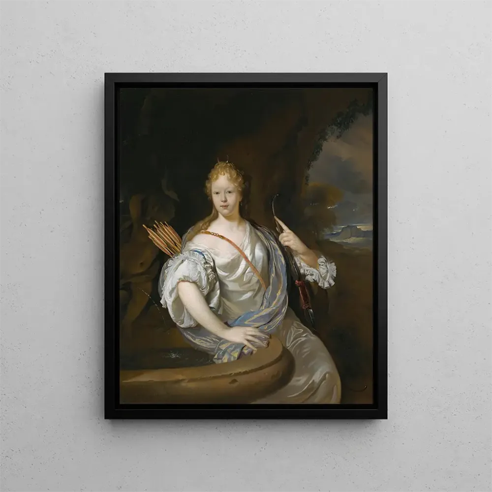 Gemälde Portrait einer Dame, gekleidet als Diana - Adriaen van der Werff | Kunstdruck