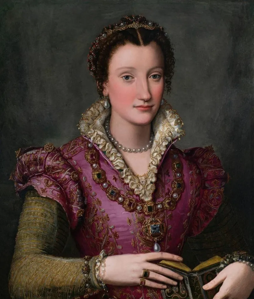 Gemälde Portrait einer Dame (Kasuskonflikt) - Alessandro Allori | Kunstdruck