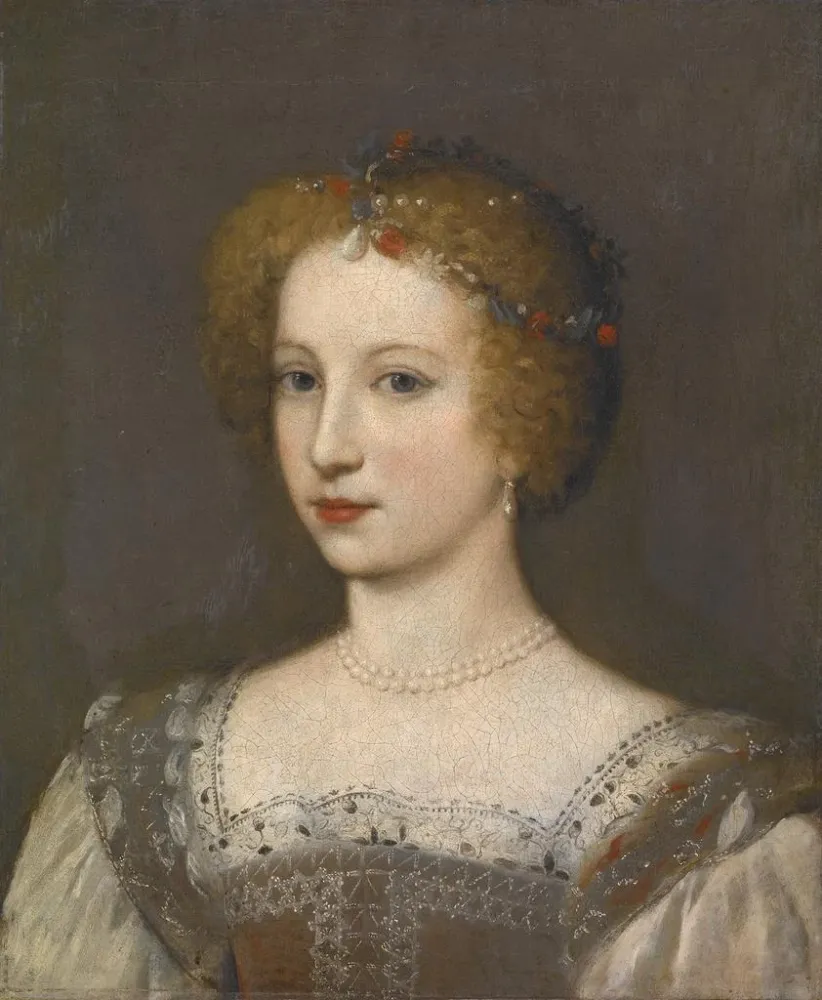 Gemälde Portrait einer Dame (Kasuskonflikt) - Anonym | Kunstdruck