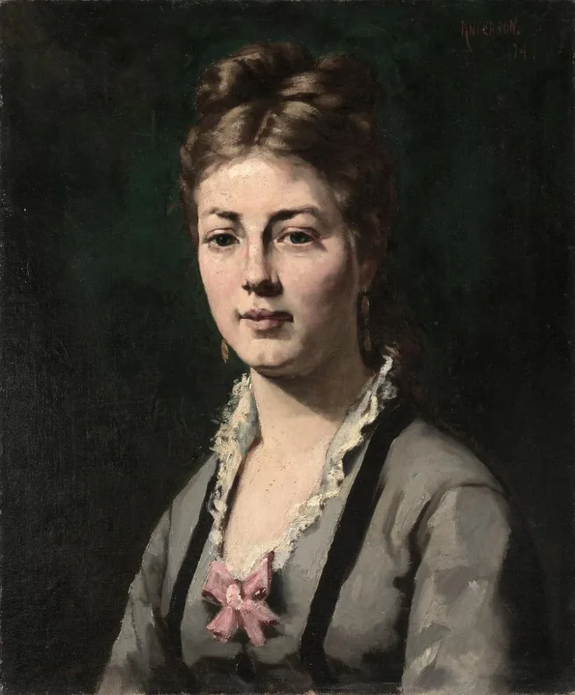 Gemälde Portrait einer Frau - Abraham Archibald Anderson | Kunstdruck