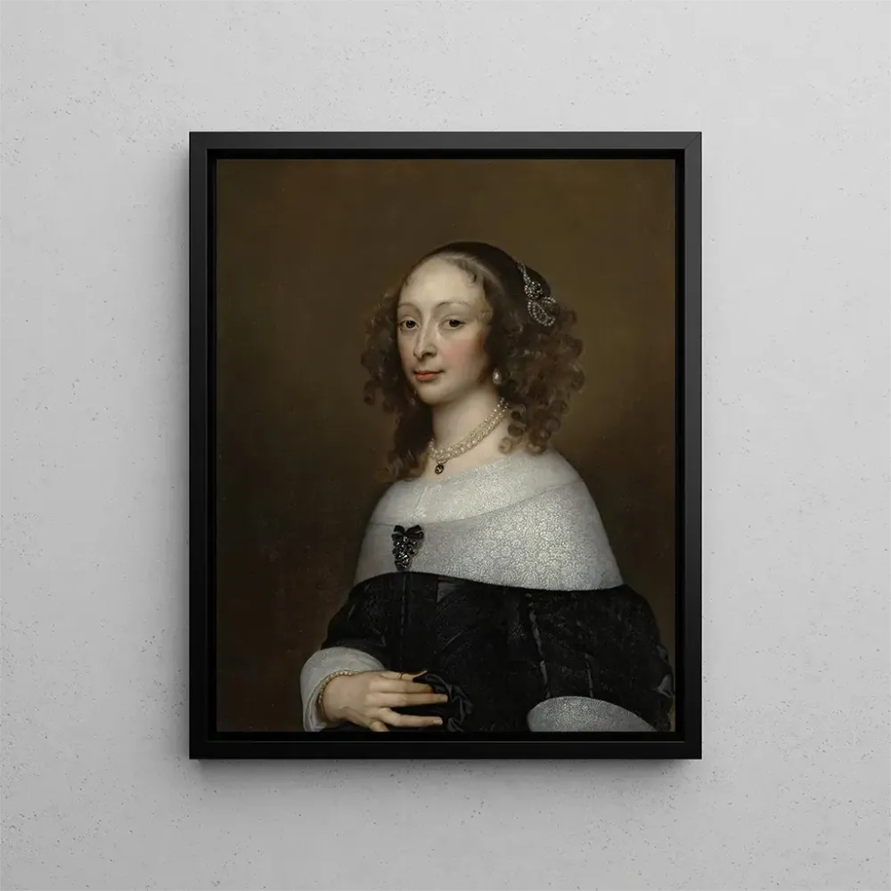Gemälde Portrait einer Frau - Adriaen Hanneman | Kunstdruck