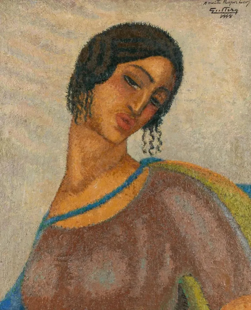 Gemälde Portrait einer Frau - Alfredo Guttero | Kunstdruck