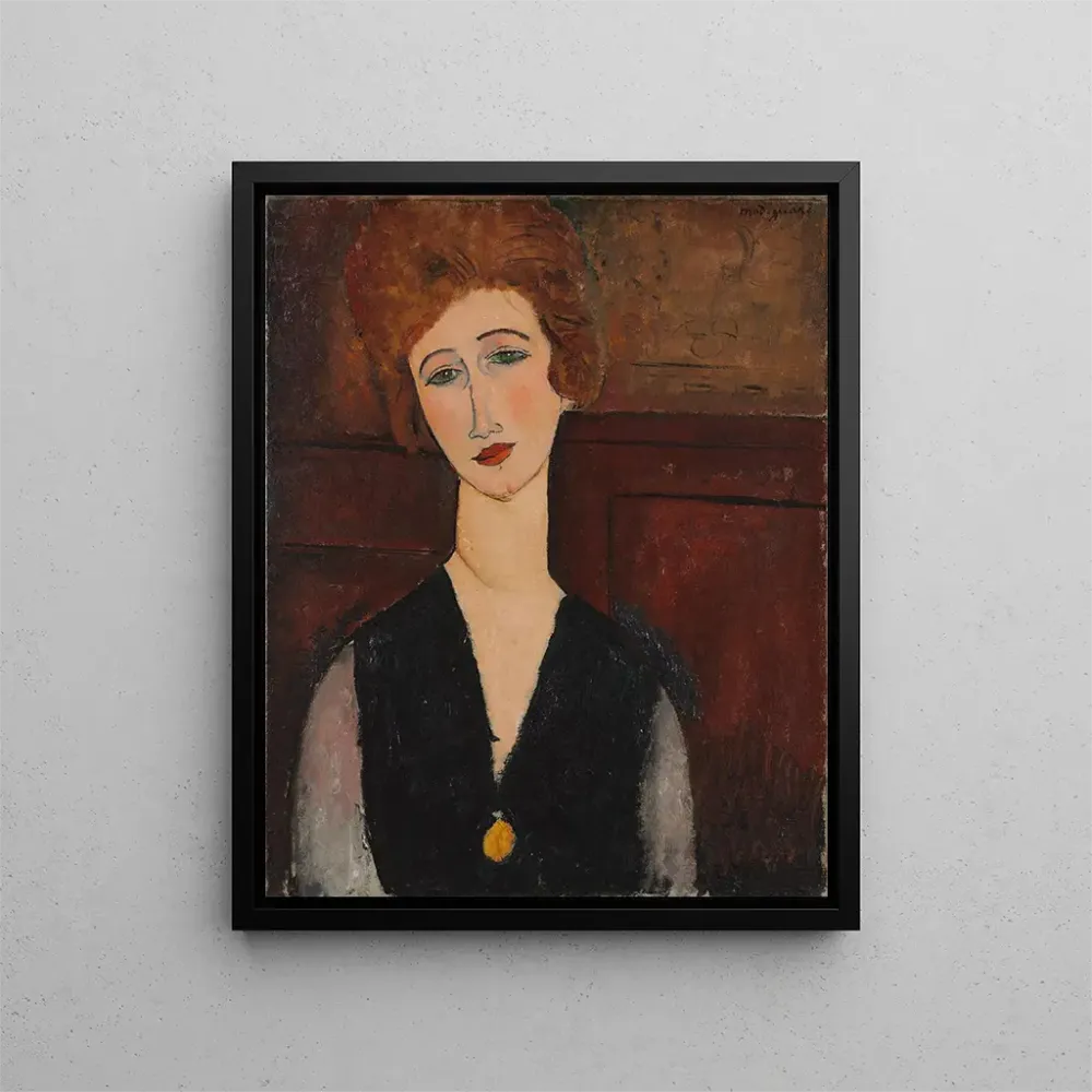Gemälde Portrait einer Frau - Amedeo Modigliani | Kunstdruck