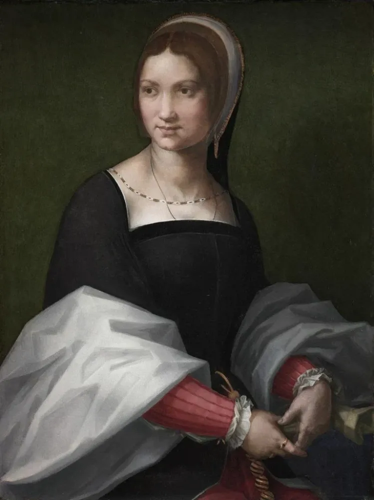 Gemälde Portrait einer Frau - Andrea del Sarto | Kunstdruck