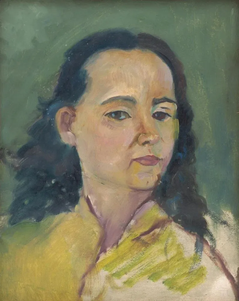 Gemälde Portrait einer Frau - Arnold Peter Weisz-Kubínč | Kunstdruck