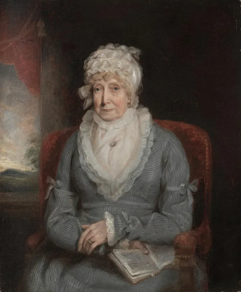 Gemälde Portrait einer Frau Mme Ann Hivlyn - Anonym | Kunstdruck