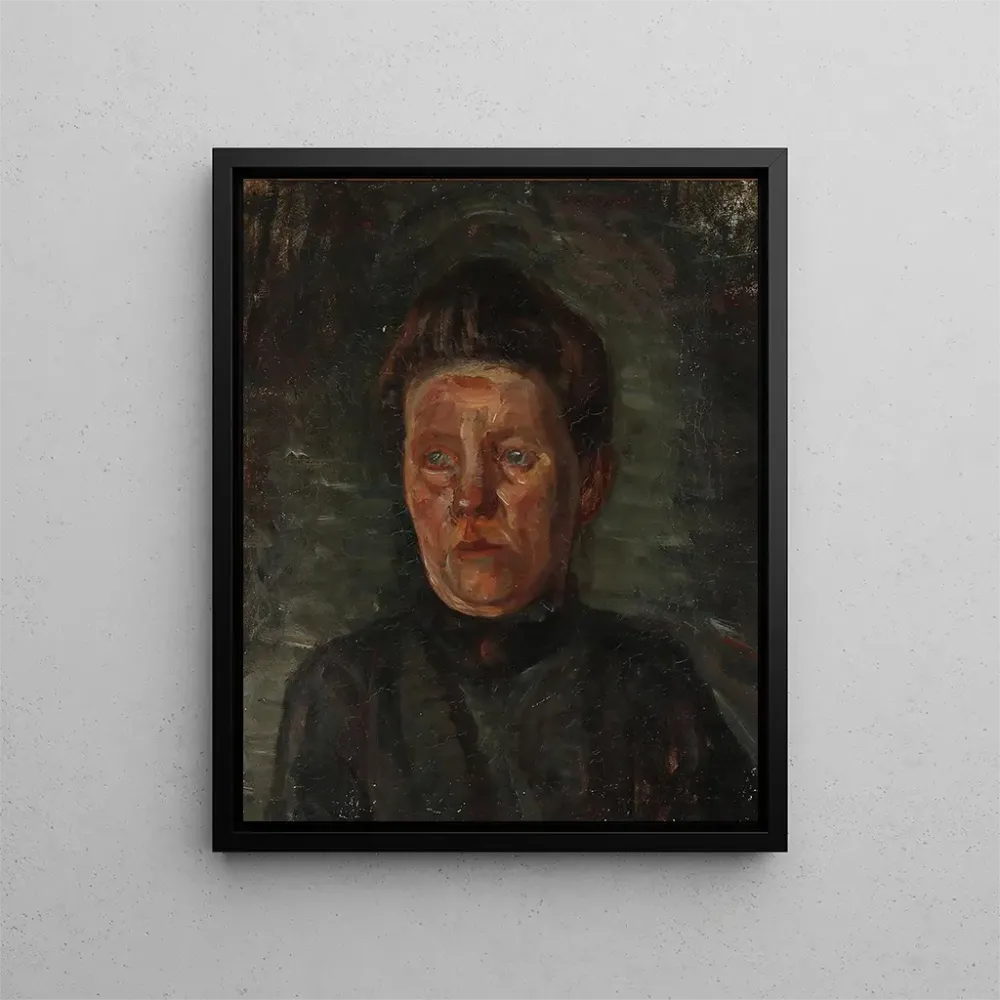 Gemälde Portrait einer Frau Schwarz - Albert Gottschalk | Kunstdruck