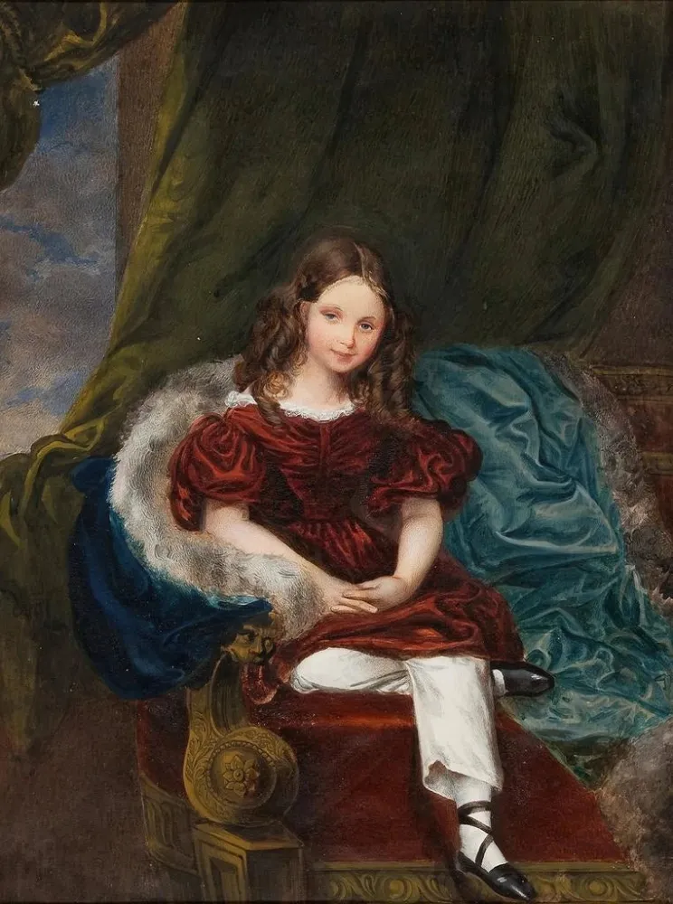 Gemälde Portrait einer jungen Frau - Adolf Theer | Kunstdruck