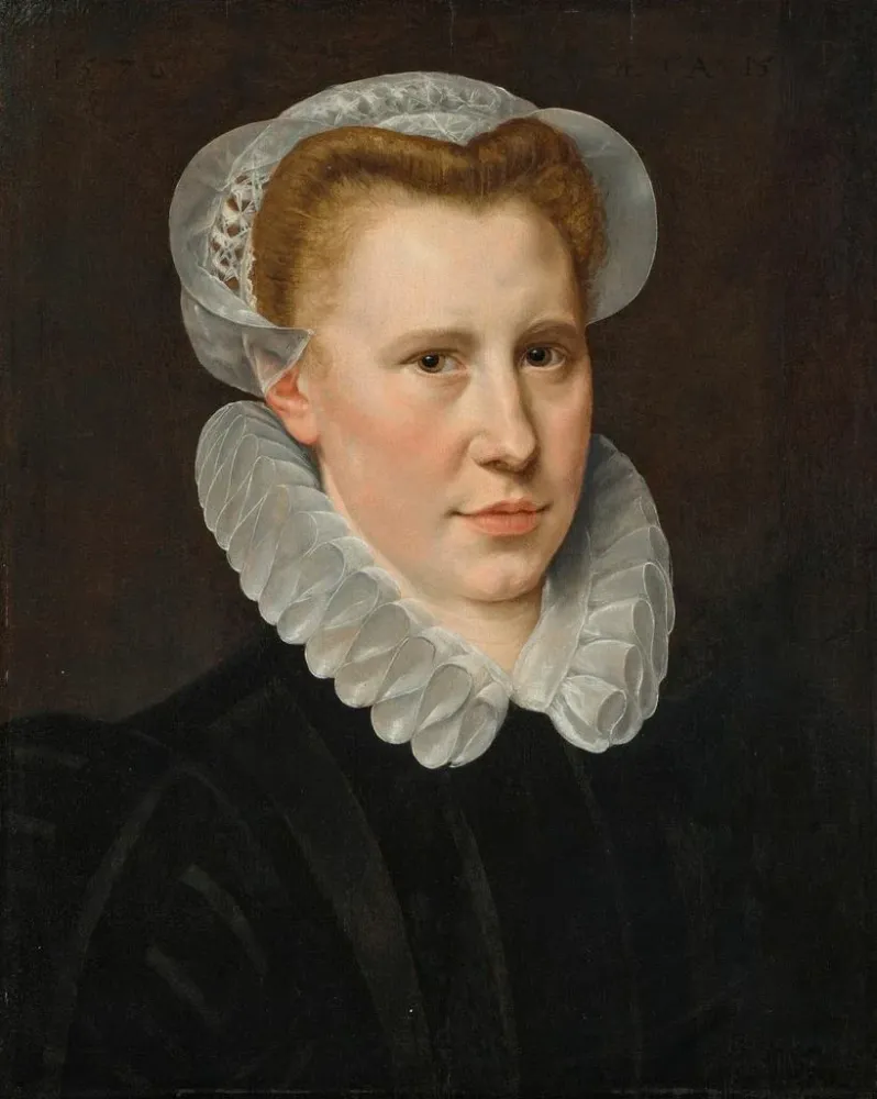 Gemälde Portrait einer jungen Frau - Adriaen Thomasz Key | Kunstdruck
