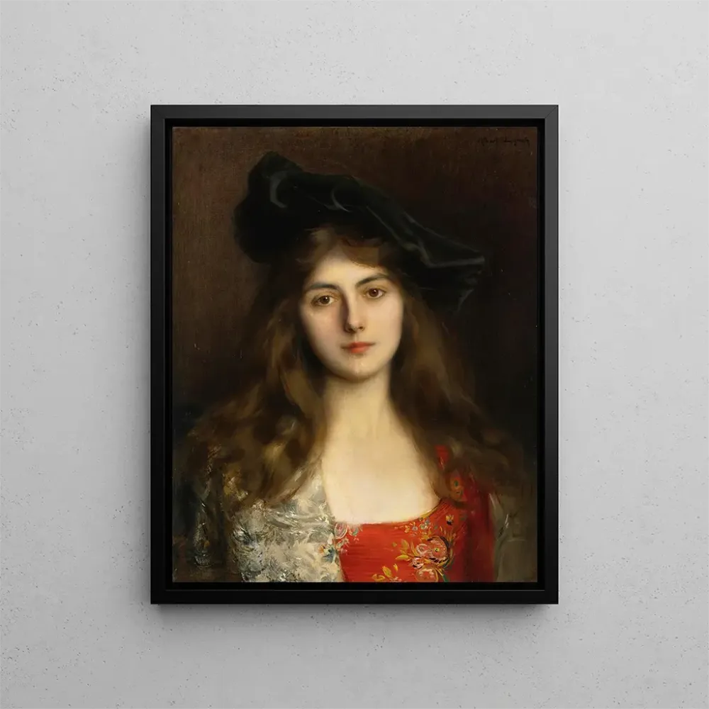 Gemälde Portrait einer jungen Frau - Albert Lynch | Kunstdruck
