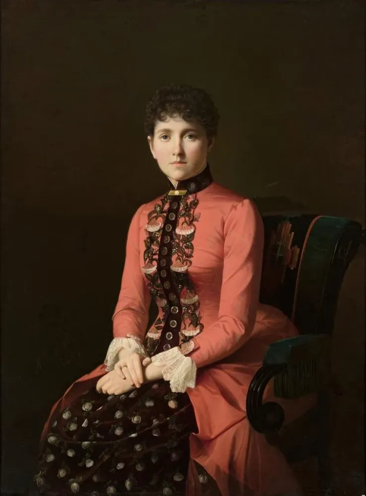 Gemälde Portrait einer jungen Frau - Aleksei Mikhailovich Kolesov | Kunstdruck
