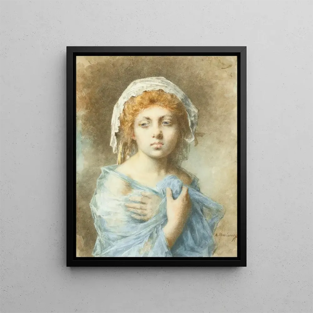 Gemälde Portrait einer jungen Frau - Alexei Harlamoff | Kunstdruck