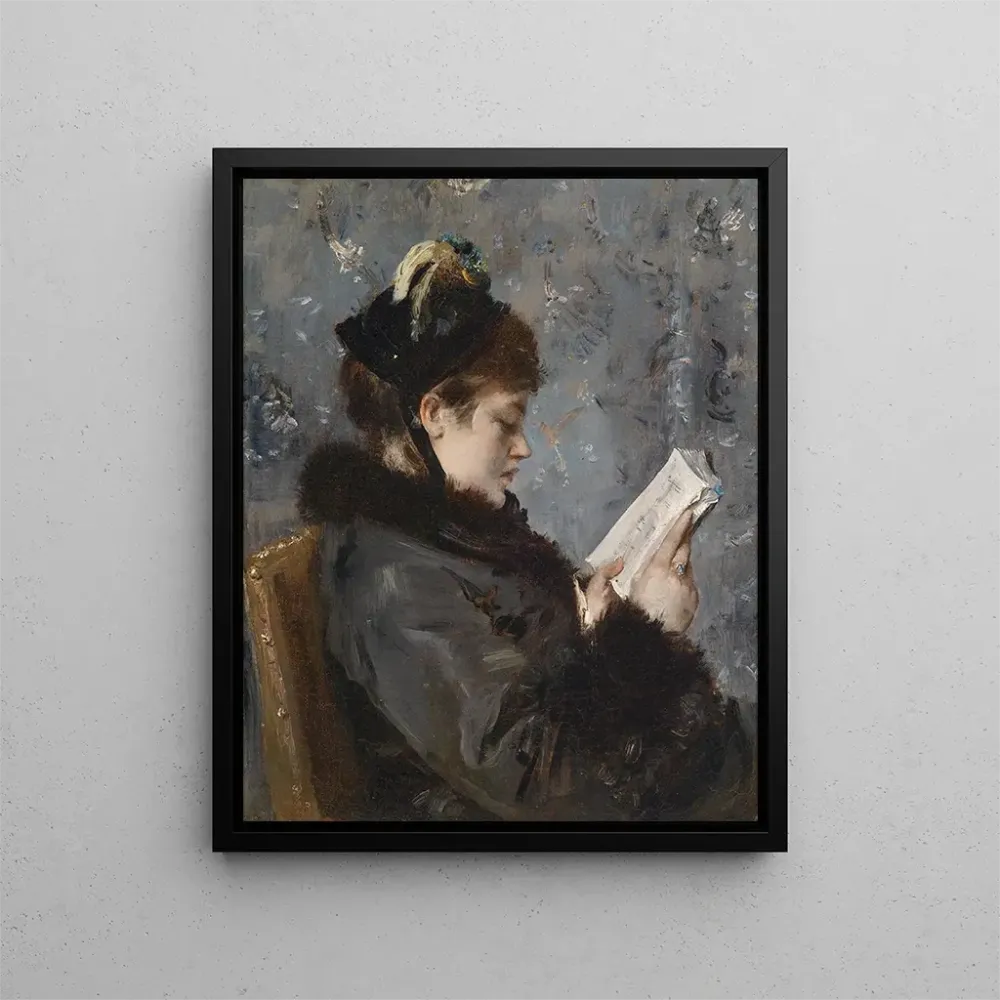 Gemälde Portrait einer jungen Frau - Alfred Stevens | Kunstdruck