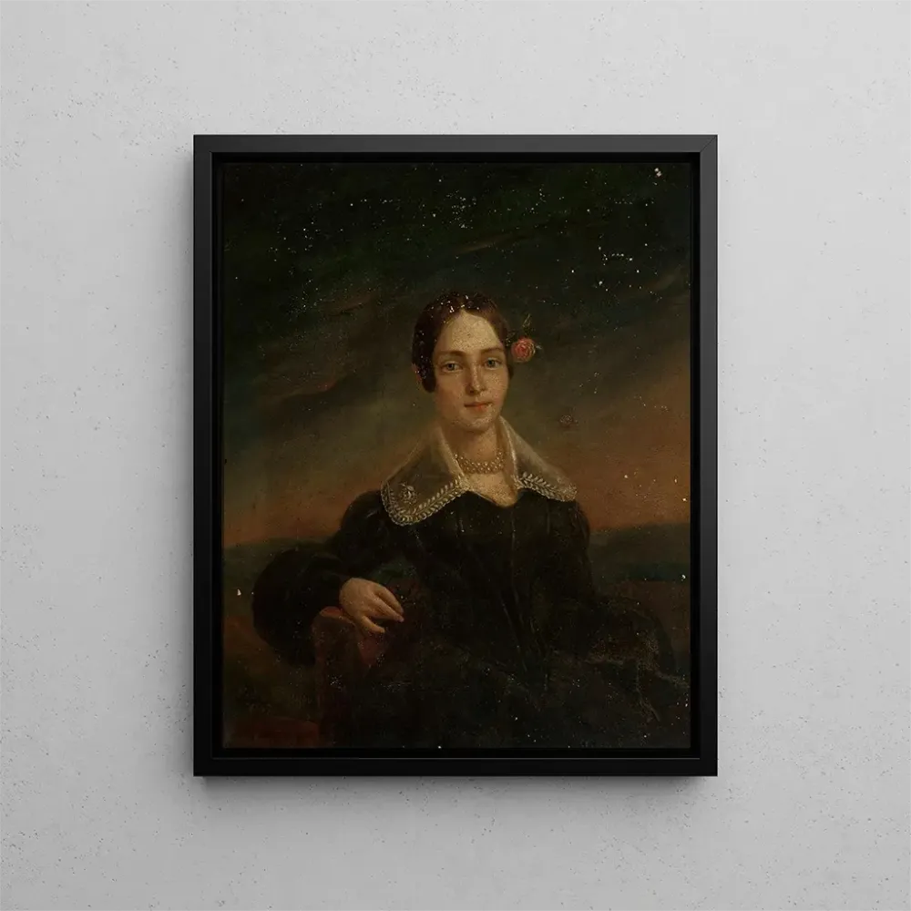 Gemälde Portrait einer jungen Frau - Ambroży Mieroszewski | Kunstdruck