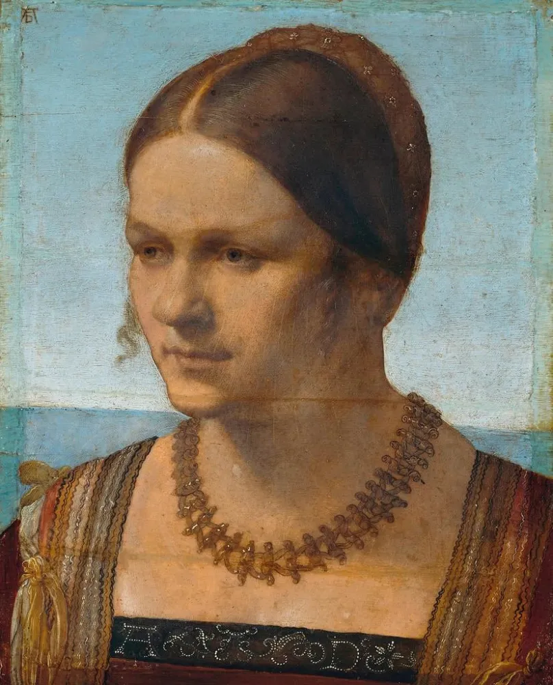 Gemälde Portrait einer jungen venezianischen Frau (Case Conflict) - Albrecht Dürer | Kunstdruck