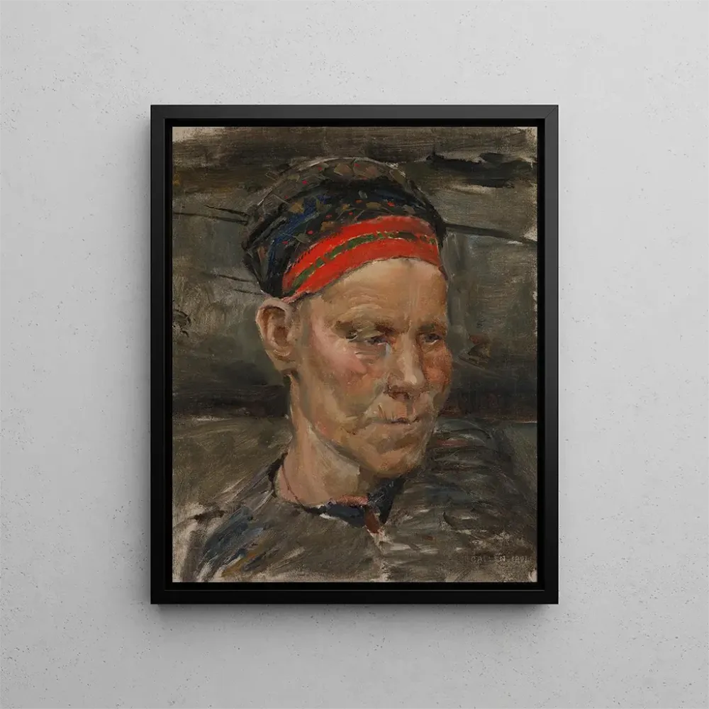 Gemälde Portrait einer karelischen Frau - Akseli Gallen-Kallela | Kunstdruck