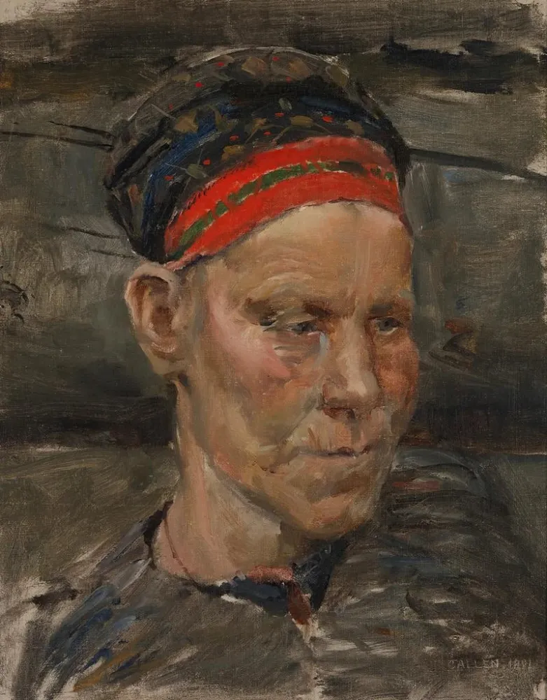 Gemälde Portrait einer karelischen Frau - Akseli Gallen-Kallela | Kunstdruck