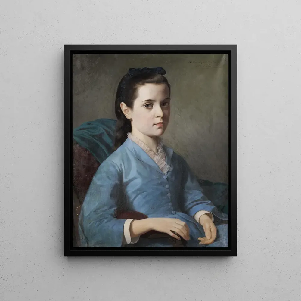 Gemälde Portrait einer Mädchen - Alexandre-Louis Leloir | Kunstdruck