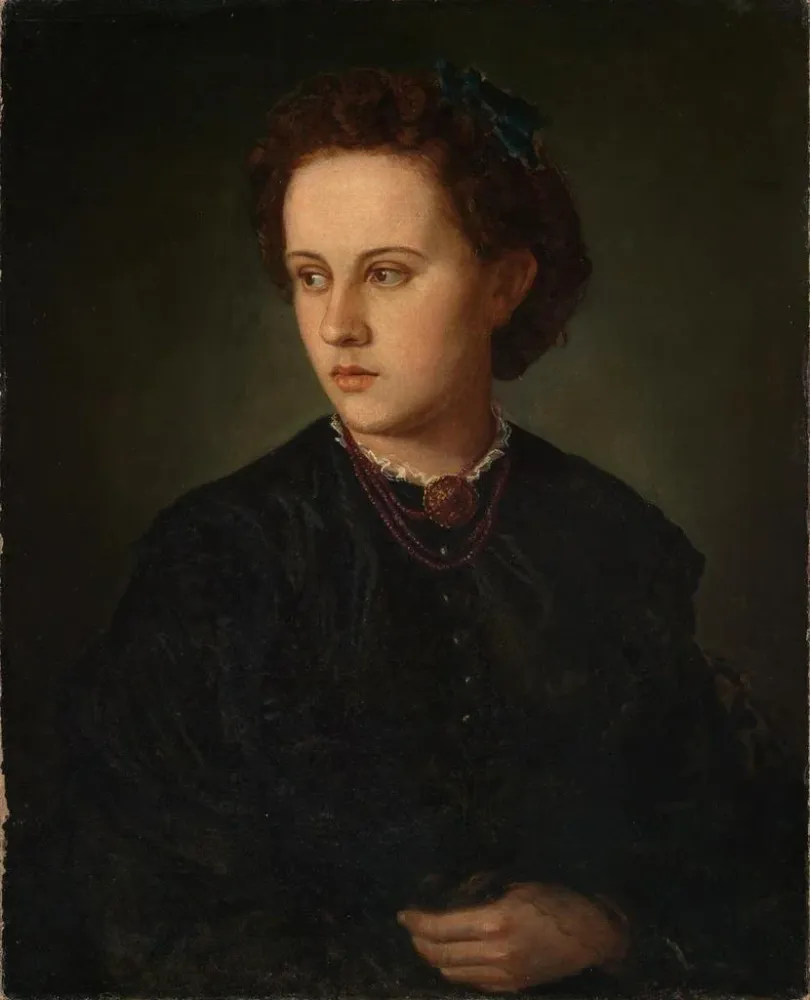 Gemälde Portrait einer Mädchen - Anselm Feuerbach | Kunstdruck